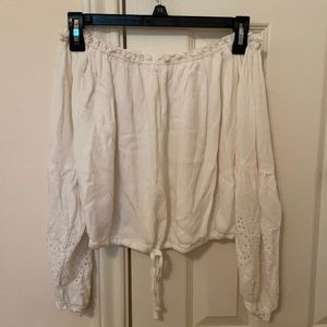 White off the shoulder Hollister long sleeve